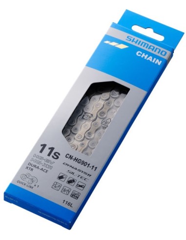 Kette 11-fach Shimano HG901 Dura Ace / XTR - Race/Mtb/E-Bike mit 116 Gliedern und Schnellverschluss