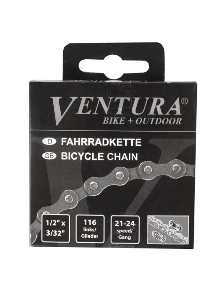 Kette 8 fach Ventura 1/2 x 3/32" 116 Glieder - inklusive Verschlussglied