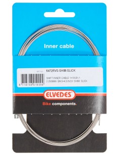 Schaltzug Innen Elvedes 2250 mm 7×7-Stränge Edelstahl Slick ø1,1 mm mit N-Nippel ø4×4 mm (Karton mit 50 Stück) - Silber