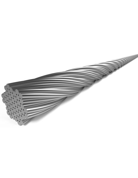 Schaltzug Innen Elvedes 2250 mm 7 x 7 Stränge Edelstahl ø1,1 mm mit N-Nippel ø4 x 4 mm (Karton mit 100 Stück) - Silber
