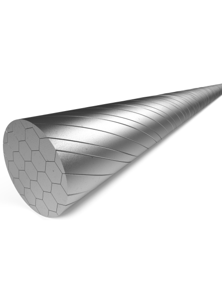 Schaltzug Innen Elvedes 2250 mm 31 Stränge Edelstahl Slick ø1,1 mm N-Nippel ø4,5×4,5 mm (Karton mit 50 Stück) - Silber