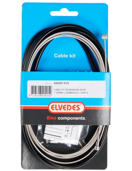 Trommelbremsenzug Elvedes 1700mm / 2350mm Nirosta - Schwarz