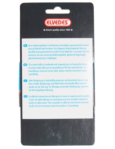 Bremszug Satz Elvedes 1700mm + 2000mm Galvanisiert mit T-Nippel - Schwarz