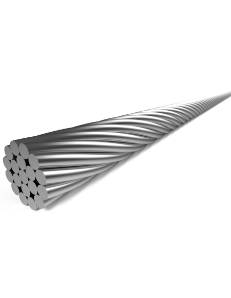 Schaltzug Innen Elvedes 3000 mm 1 x 19 Stränge Edelstahl ø1,1 mm mit ø2,5 × 10 und ø4 × 4 mm N-Nippel - Silber