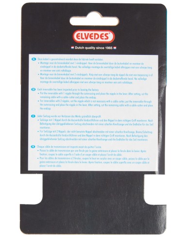 Bremszug Innen Elvedes 900 mm 1 × 19 Stänge Galvanisiert ø1,5 mm mit T-Nippel ø7 × 6 mm