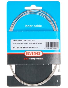 Schaltzug Innen Elvedes 2250 mm 7 × 7 Stränge Edelstahl ø1,1 mm mit N-Nippel ø4,5 × 4,5 - Silber