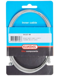 Bremszug Innen Elvedes 4000 mm 1×19 Stränge - Galvanisiert ø1,5 mm mit V-Nippel ø5,5 × 10 und T-Nippel ø7 x 6