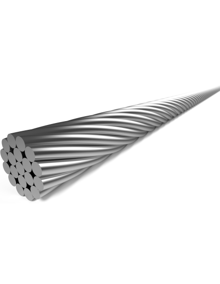 Bremszug Innen Elvedes 4000 mm 1×19 Stränge - Galvanisiert ø1,5 mm mit V-Nippel ø5,5 × 10 und T-Nippel ø7 x 6