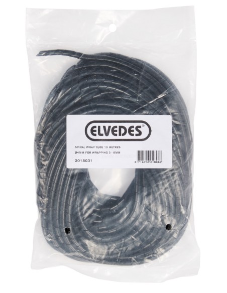 Spiralwickelschlauch ø4mm Elvedes Bündel 3-8 mm (10 Meter) - Schwarz