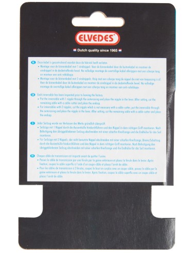 Schaltzug Innen Elvedes 2250 mm 1 × 19 Stränge Edelstahl Slick ø1,1 mm mit N-Nippel ø4,5 × 4,5