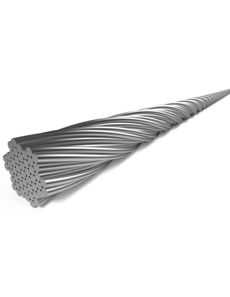 Bremszug Innen  Elvedes 2250 mm 7×7 Stränge Edelstahl ø1,5 mm mit V-Nippel ø5,5 × 10 und T-Nippel ø7 × 6 mm