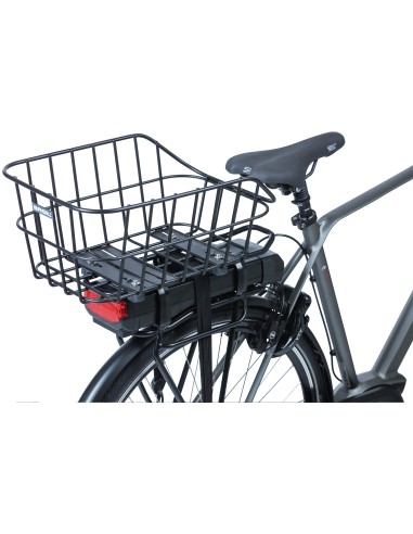 Fahrradkorb für Gepäckträger Basil Cento Alu WSL 22 Liter 45 x 32 x 21 cm - Mattschwarz
