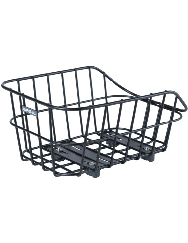 Fahrradkorb für Gepäckträger Basil Cento Alu WSL 22 Liter 45 x 32 x 21 cm - Mattschwarz