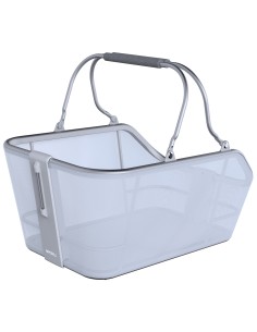 Fahrradkorb für Gepäckträger Basil Cento Tech Fiber Nordlicht MIK 21 Liter 46 x 34 x 25 cm - Blau/Silber