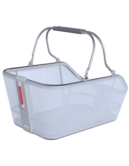 Fahrradkorb für Gepäckträger Basil Cento Tech Fiber Nordlicht MIK 21 Liter 46 x 34 x 25 cm - Blau/Silber