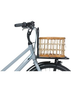 Rattan Fahrradkorb für vorne Basil Green Life M 18 Liter 39 x 29 x 22 cm -  Natur Braun