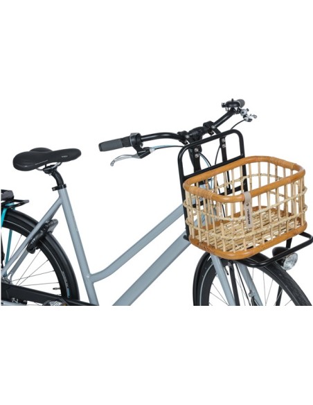 Rattan Fahrradkorb für vorne Basil Green Life M 18 Liter 39 x 29 x 22 cm -  Natur Braun