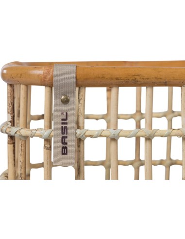 Rattan Fahrradkorb für vorne Basil Green Life M 18 Liter 39 x 29 x 22 cm -  Natur Braun