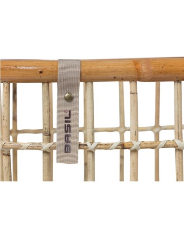 Rattan Fahrradkorb für vorne Basil Green Life Large 30 Liter 46 x 35 x 28 cm - Natur Braun