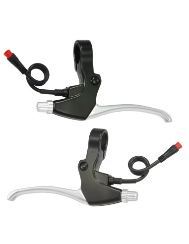 Paar Bremshebel Saccon LEBK74A5P0S E-Bike mit Bremsunterbrecher - Schwarz/Silber