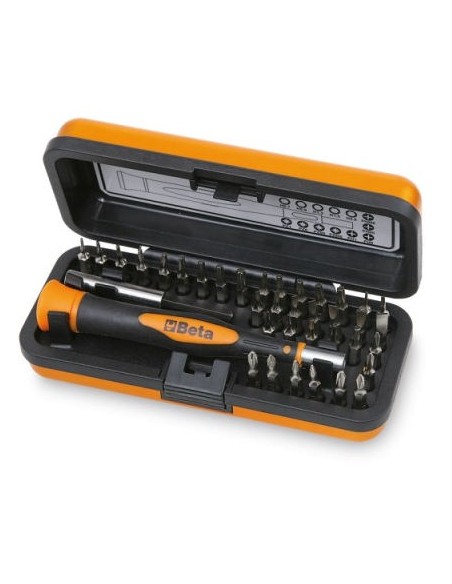 Bimaterial-Elektronikschraubendreher Beta 1256/C36 mit 36 austauschbaren 4 mm Bits und Magnetverlängerung