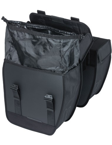 Doppelpacktasche Basil Tour Waterproof 28 Liter 34 x 14 x 34 cm - Schwarz
