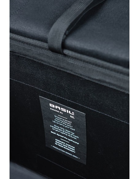 Doppelpacktasche Basil Kavan Eco Classic Rounded 46 Liter 37 x 18 x 32 cm - Schwarz