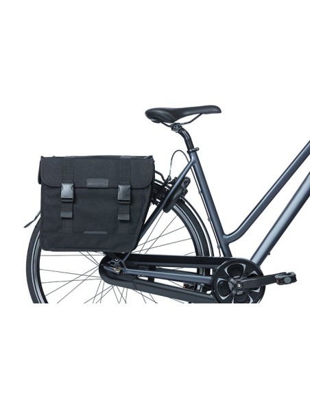 Doppelpacktasche Basil Kavan Eco Classic Rounded 46 Liter 37 x 18 x 32 cm - Schwarz