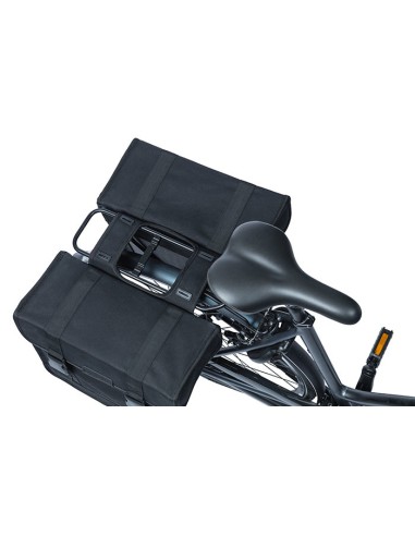 Doppelpacktasche Basil Kavan Eco Classic Rounded 46 Liter 37 x 18 x 32 cm - Schwarz