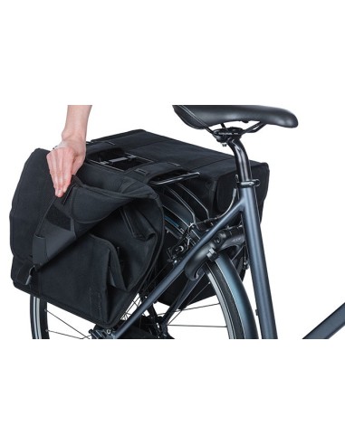 Doppelpacktasche Basil Kavan Eco Classic Rounded 46 Liter 37 x 18 x 32 cm - Schwarz