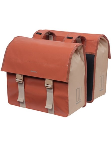Doppelpacktasche Basil Urban Load 48-53 Liter 40 x 17 x 46 cm - terra red/rose
