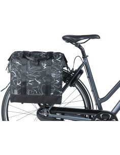 Fahrradtasche Basil Grand Flower 23 Liter 34 x 19 x 35 cm - Schwarz