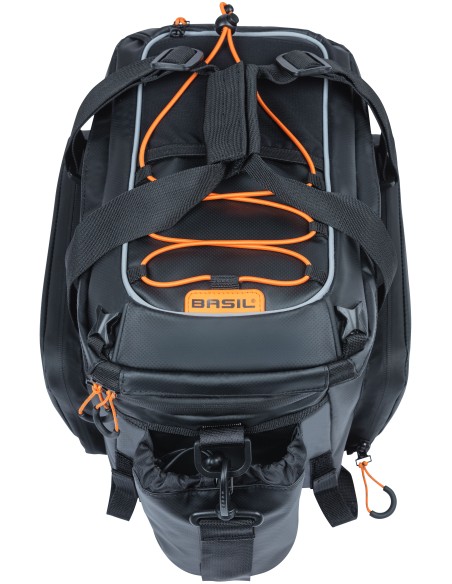 Tasche für Gepäckträger Basil Miles Tarpaulin XL Pro 9-36 Liter 31 x 23 x 20 cm - black orange
