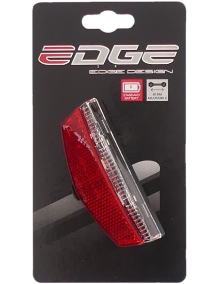 Gepäckträger Rücklicht  Edge City Slimline - 80mm - mit Batterien