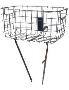 Fahrradkorb für vorne Basil Robin 27 Liter 47 x 31 x 25 cm - Silber