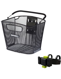Fahrradkorb für vorne Basil Bold Front KF 28 x 34 x 27 cm - Schwarz (mit KF Handlebar Holder)
