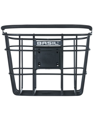 Fahrradkorb für vorne Basil Bremen Alu KF 28 x 37 x 26 cm - Schwarz