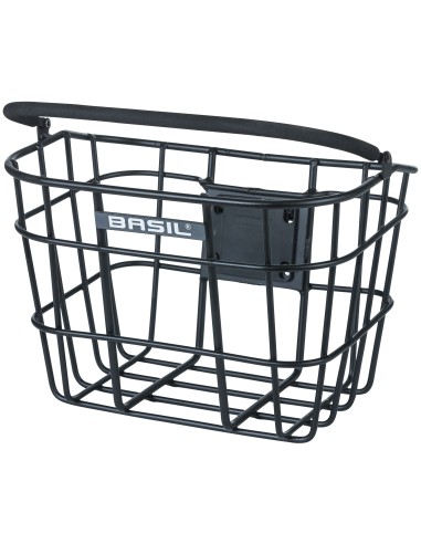 Fahrradkorb für vorne Basil Bremen Alu KF 28 x 37 x 26 cm - Schwarz