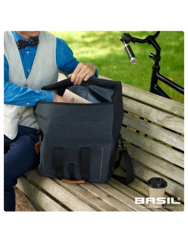 Fahrradtasche Basil Urban Dry Business Bag 20 liter 37 x 15 x 38 cm - Dunkelgrau