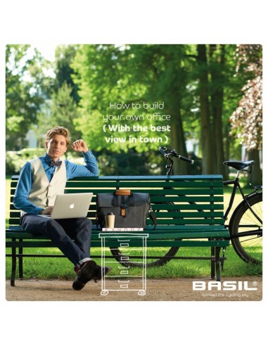 Fahrradtasche Basil Urban Dry Business Bag 20 liter 37 x 15 x 38 cm - Dunkelgrau