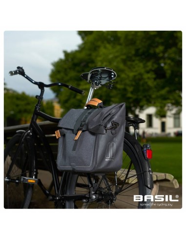 Fahrradtasche Basil Urban Dry Business Bag 20 liter 37 x 15 x 38 cm - Dunkelgrau