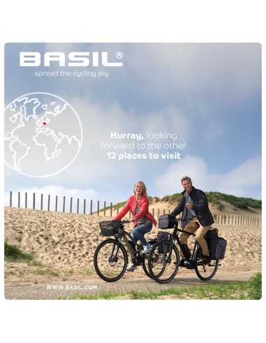 Schultertasche Basil Miles Daypack 16 Liter 33 x 17 x 41 cm - Schwarz/Weiß