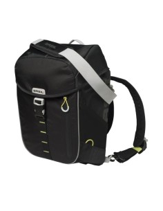 Schultertasche Basil Miles Daypack 16 Liter 33 x 17 x 41 cm - Schwarz/Lime