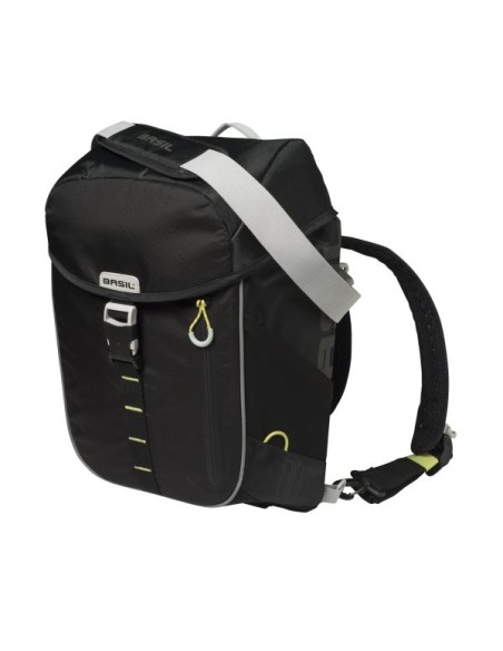Schultertasche Basil Miles Daypack 16 Liter 33 x 17 x 41 cm - Schwarz/Lime