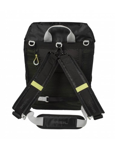 Schultertasche Basil Miles Daypack 16 Liter 33 x 17 x 41 cm - Schwarz/Lime