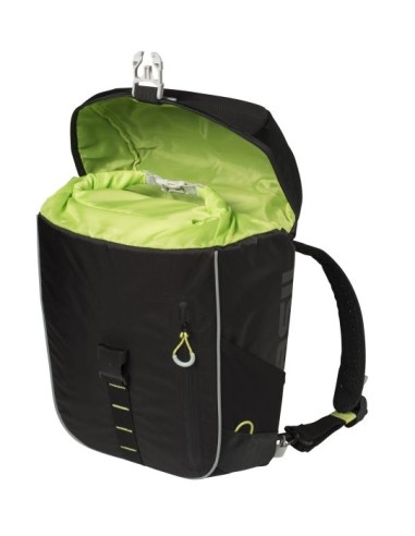 Schultertasche Basil Miles Daypack 16 Liter 33 x 17 x 41 cm - Schwarz/Lime