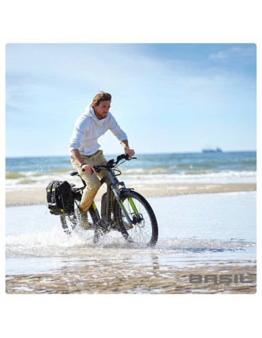 Schultertasche Basil Miles Daypack 16 Liter 33 x 17 x 41 cm - Schwarz/Lime