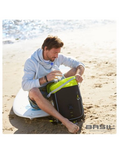 Schultertasche Basil Miles Daypack 16 Liter 33 x 17 x 41 cm - Schwarz/Lime