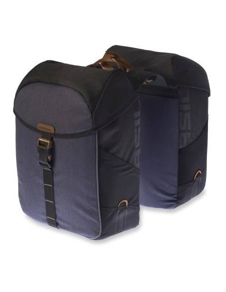 Doppelpacktasche Basil Miles Double Bag 34 liter 34 x 19 x 43 cm - Schwarz/Grau