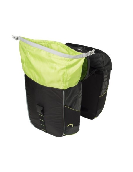 Doppelpacktasche Basil Miles Double Bag 34 Liter 34 x 19 x 43 cm - Schwarz/Lime